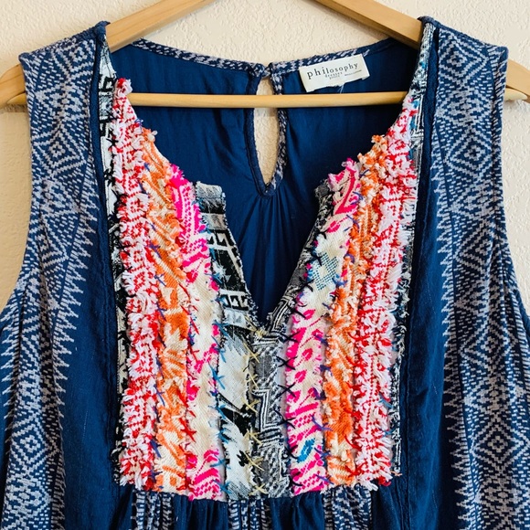 Philosophy Anthropologie Boho Casual Cotton Dress - Picture 2 of 14